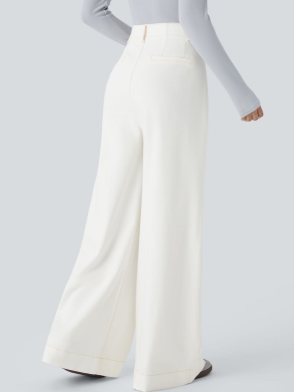 Halara Flex™ HighWaisted Wide Leg Jeans: Size Small, Beige Denim (New w/ Tags ) - Picture 5 of 5
